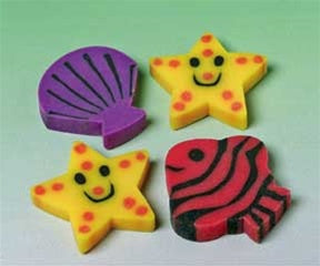 144 7/8" Tropical Fish Erasers - Wholesale Vending Products