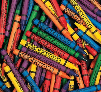 250 Assorted Color Crayons