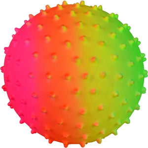 Inflatable Rainbow Knobby Balls - 5'' - Wholesale Vending Products