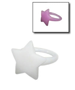 24 Color Changing UV Star Rings - Wholesale Vending Products