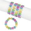 12 Plastic Beaded Rainbow Heart Bracelets - Wholesale Vending Products