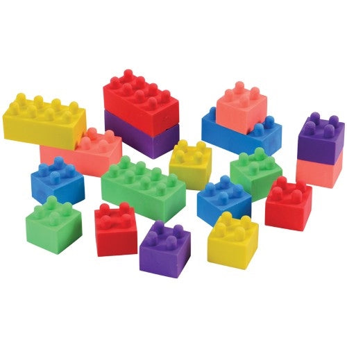 18 - Block Mania Erasers - Wholesale Vending Products