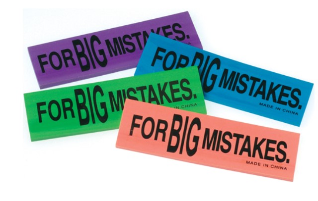 12 Big Mistake Erasers - Wholesale Vending Products