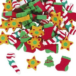 30 Christmas Erasers - Wholesale Vending Products