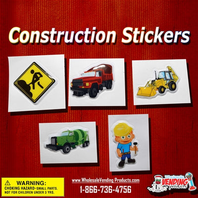 250 Construction Puffy Stickers - 2