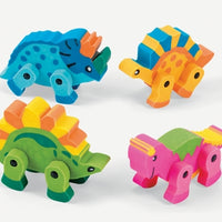 12 Dinosaur Movable Erasers - Wholesale Vending Products