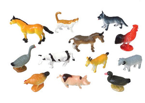 12 - Mini Farm Animal Figures - Wholesale Vending Products