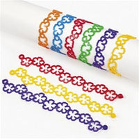 24 Hibiscus Rubber Runner Bracelets - Wholesale Vending Products