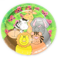24 - Zoo Animal Paper Party Plates 9" - Wholesale Vending Products