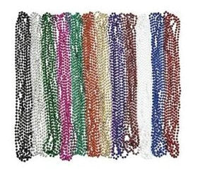 48 Metallic Beaded Necklace Assortment - Wholesale Vending Products