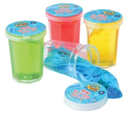 8 - Assorted Color Mini Glitter Putty - Wholesale Vending Products