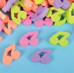 144 Musical Note Mini Erasers - Wholesale Vending Products