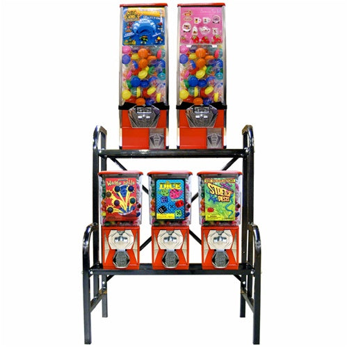 Chain Rack Vending Machine Medium Black Vending Rack Mounts 2 Large & 3 Small Vendors or 6 Small ...