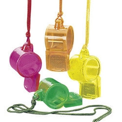 12 Neon Whistles - Wholesale Vending Products