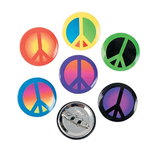48 Peace Buttons - Wholesale Vending Products