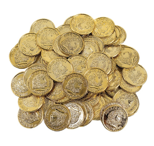 144 Plastic Gold Coins - Wholesale Vending Products