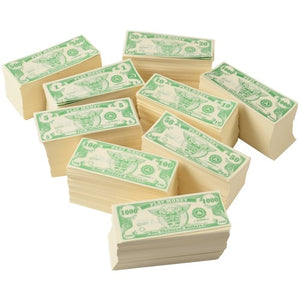 1000 Pcs Paper Play Money Set - Wholesale Vending Products