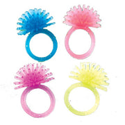 72 Glitter Porcupine Rings - Wholesale Vending Products