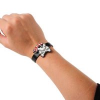 12 Rubber Pirate Charm Bracelets - Wholesale Vending Products