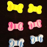 36 Swirl Dog Bone Erasers - Wholesale Vending Products