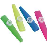 12 - Assorted Color Large 4" Kazoos - Wholesale Vending Products