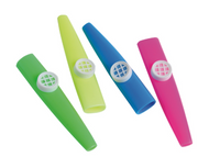 12 - Assorted Color Large 4" Kazoos - Wholesale Vending Products