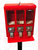 Metal Triple Section Bulk Vending Machine Candy/Gumball Dispenser - Wholesale Vending Products