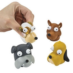 6 Vinyl Dogs With Pop-Out Eyes - Wholesale Vending Products