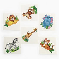 72 Zoo Animal Tattoos - Wholesale Vending Products